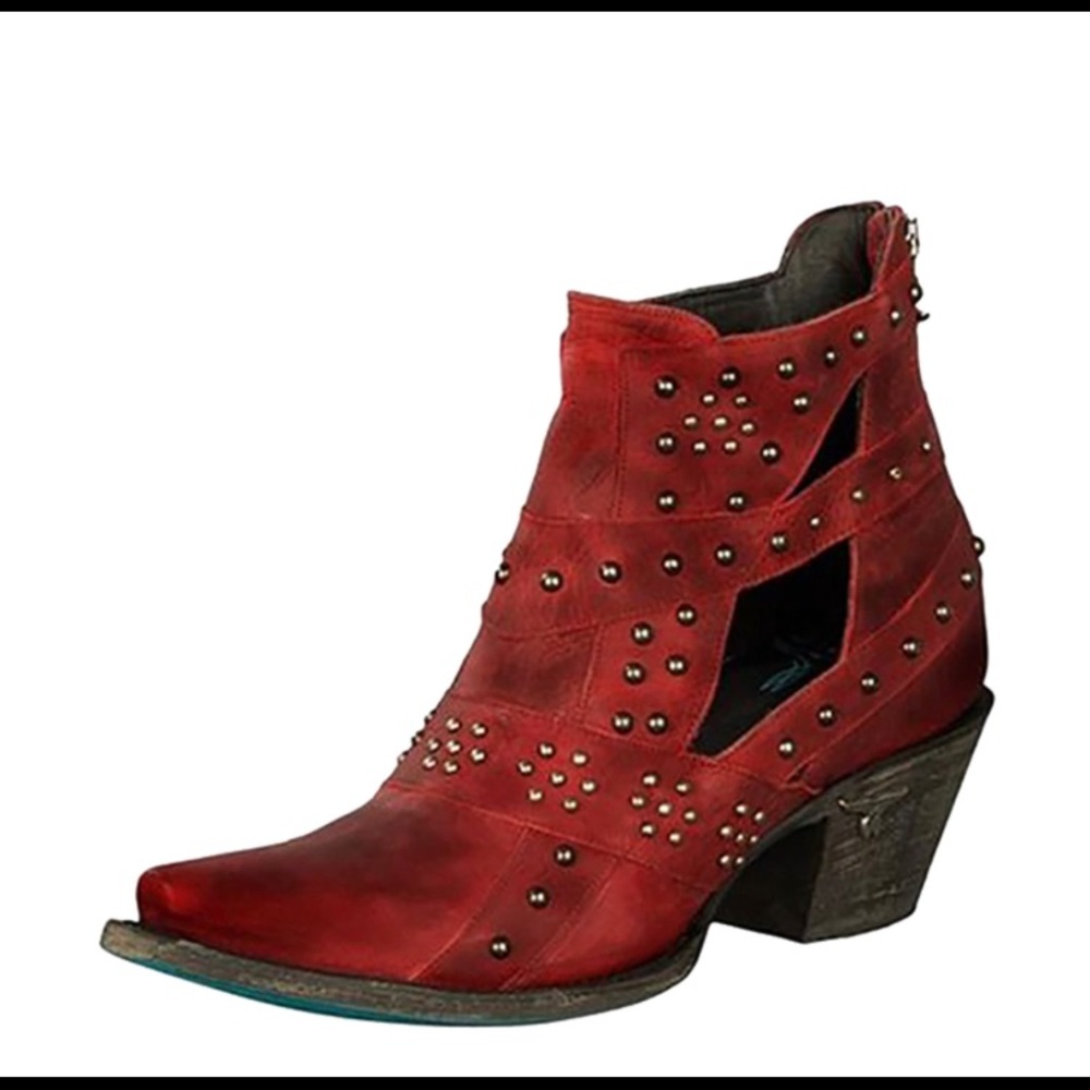 Lane Studs & Straps Bootie - Red SZ 8
